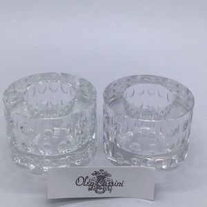 Vintage Oleg Cassini Crystal Tea Light Holders